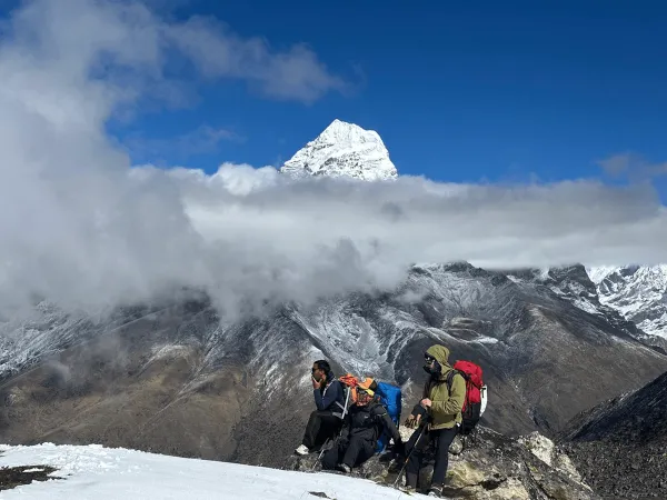 Climbers Resting On The Way To Camp1