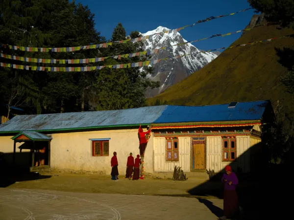 Monastery At Manaslu Tsum Valley Trek