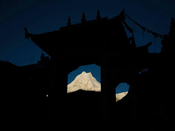 View Of Manaslu From Lho